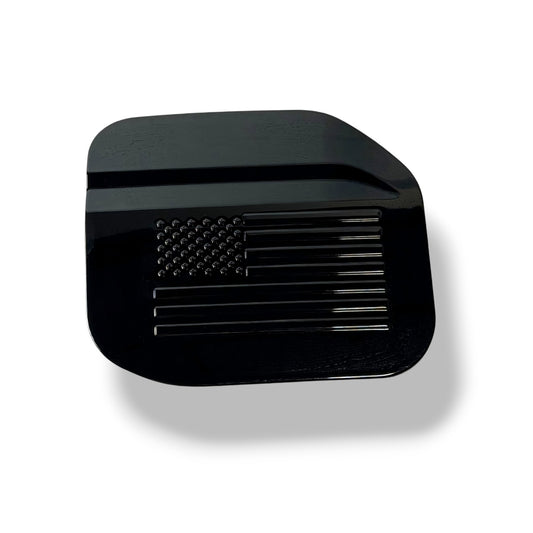 JSD Space USA Flag Style Fuel Door Cover Gas Tank Door Trim fits Ford Bronco Accessories 2021+, Gloss Black