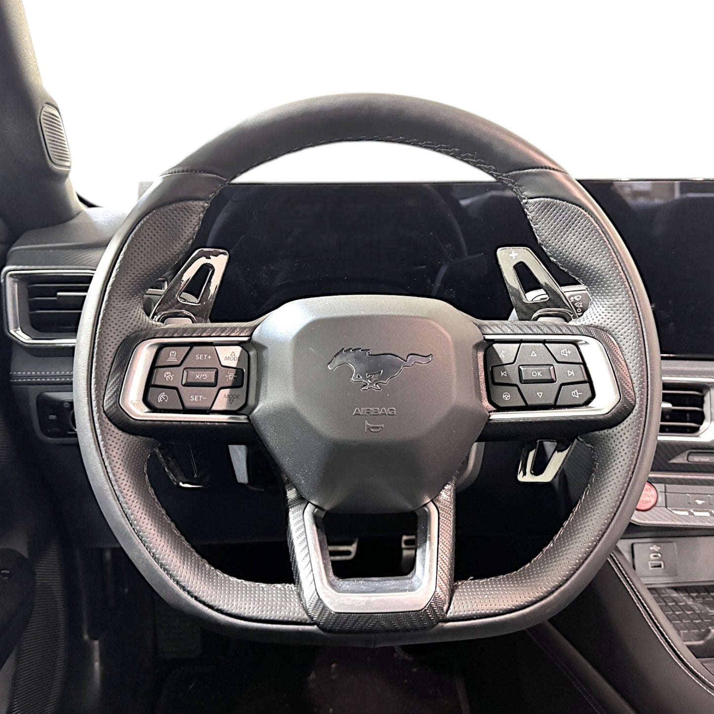 JSD Dry Carbon Fiber Paddle Shifter Extensions For 2024-2025 Mustang