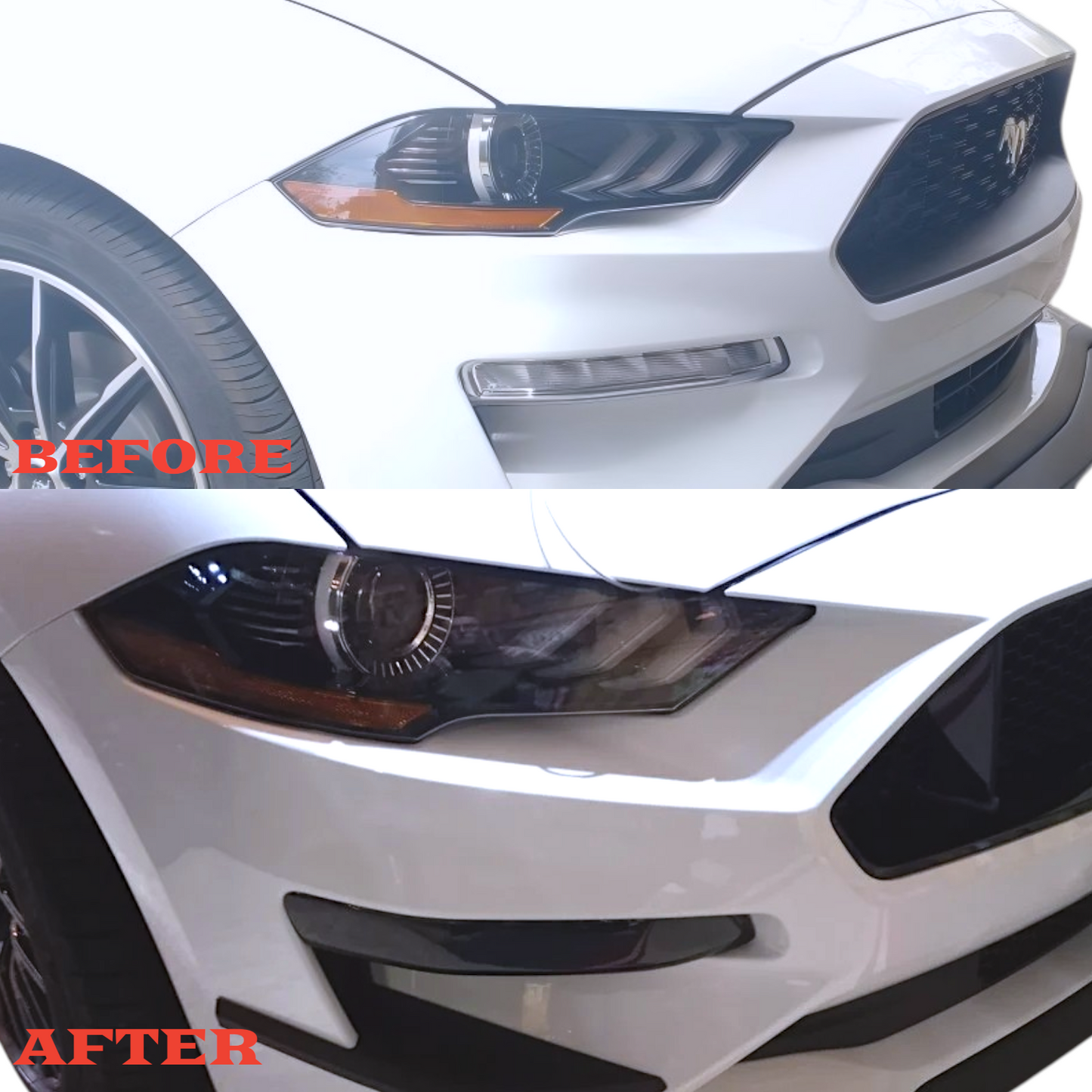 Tint My Light Front Turn Signal Covers for 2018-2023 Mustang GT, EcoBoost; Smoked