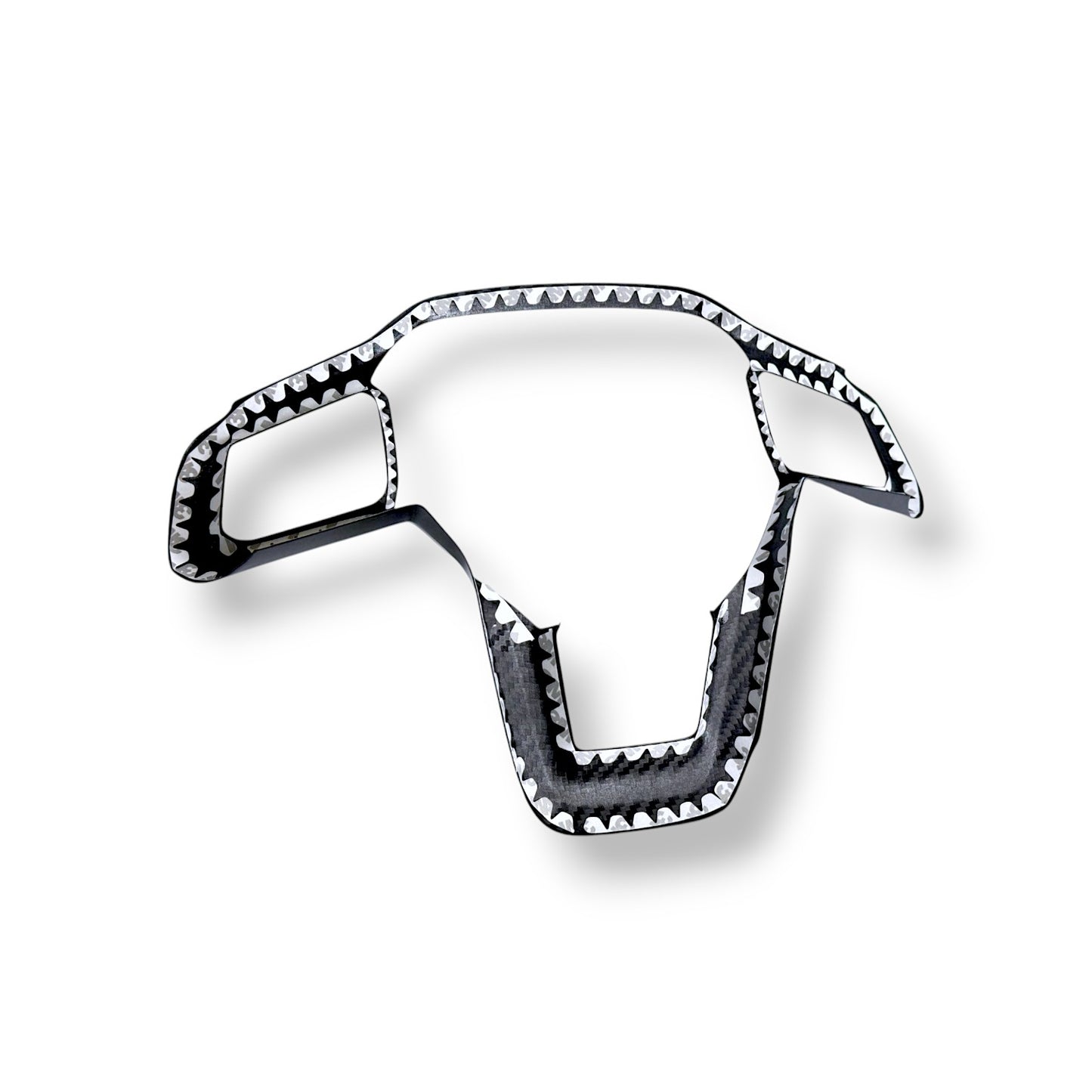 JSD Dry Carbon Fiber Steering Wheel Trim Covers for Mustang 2024-2025