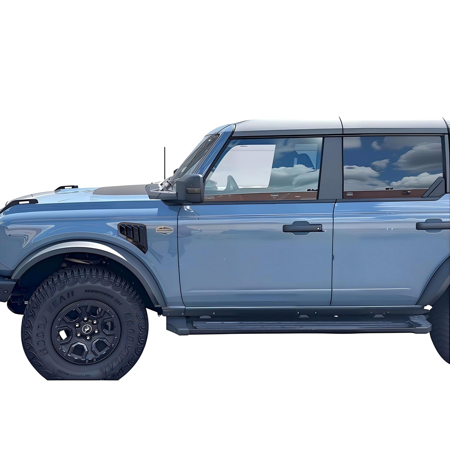 JSD Space Bronco Front Side Fender Vents Trim Compatible with Ford Bronco 2021-Present Black Exterior Accessories 2pcs