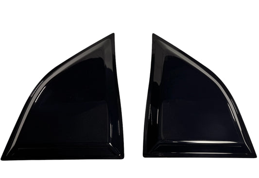 JSD Space Quarter Window Scoops for Dodge Challenger 2008-2023, Gloss Black