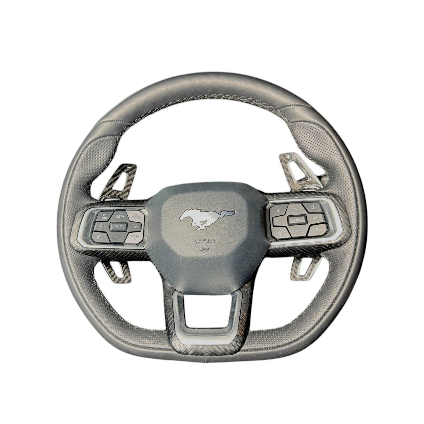 JSD Dry Carbon Fiber Paddle Shifter Extensions For 2024-2025 Mustang