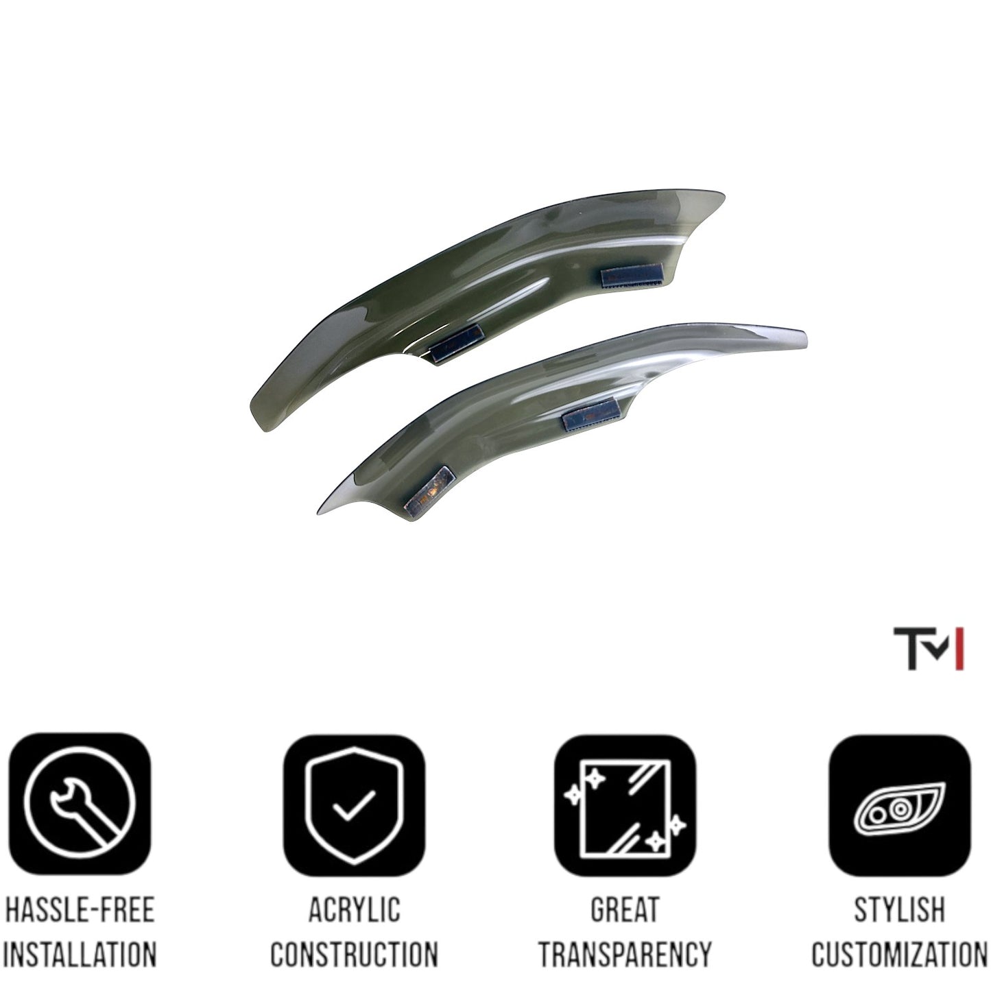 Tint My Light Front Turn Signal Covers for 2018-2023 Mustang GT, EcoBoost; Smoked