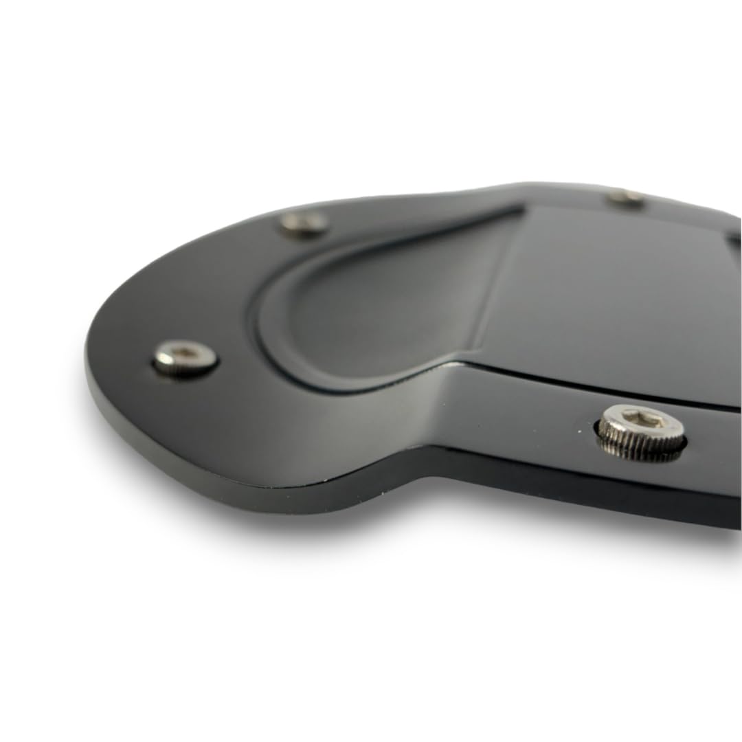 JSD Billet Aluminum Fuel Door for Ford Mustang 2015-2023, Black Anodized
