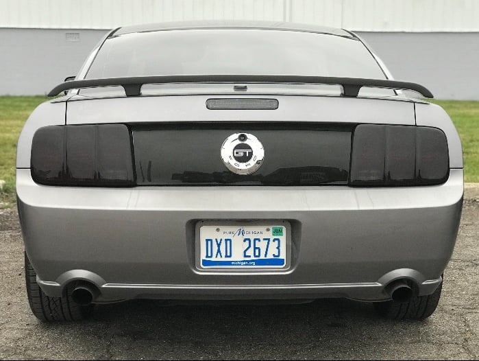 Smoked Tail Light Covers for 2005-2009 Ford Mustang By Tint My Light