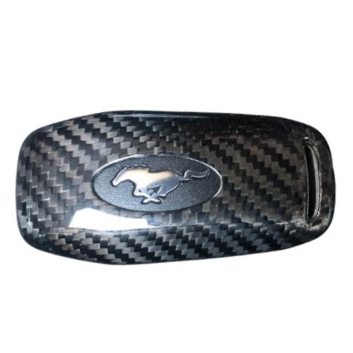 JSD Dry Carbon Fiber 5-Button Key FOB Cover for 2015-2017 Mustang w/ Automatic Transmission