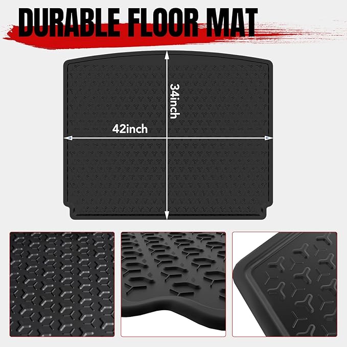 JSD Space Cargo Liner Trunk Mat for 2021-2025 Ford Bronco Sport All Weather Black