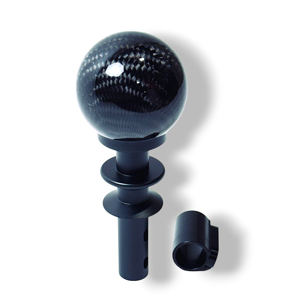 JSD Automatic Shifter Handle for 2015-2025 Mustang; Black Carbon Fiber (NOT COMPATIBLE FOR GT350 & GT500)