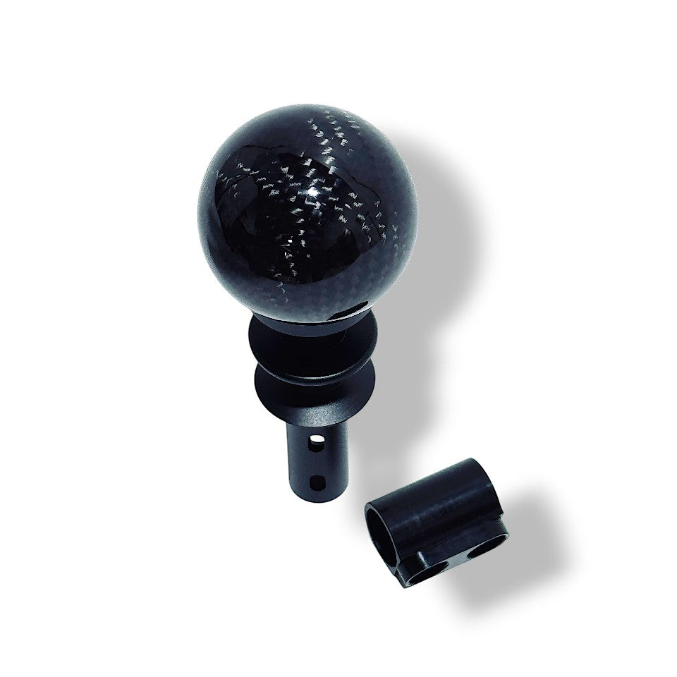 JSD Automatic Shifter Handle for 2015-2025 Mustang; Black Carbon Fiber (NOT COMPATIBLE FOR GT350 & GT500)