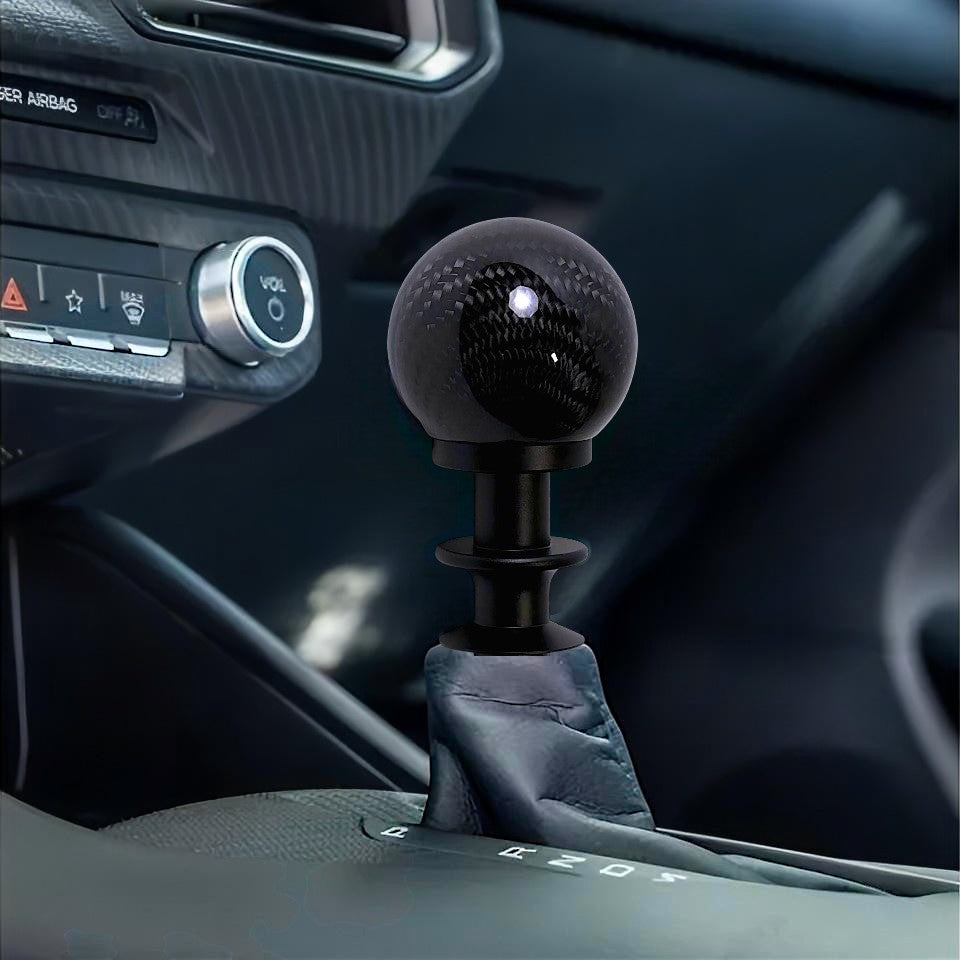 JSD Automatic Shifter Handle for 2015-2025 Mustang; Black Carbon Fiber (NOT COMPATIBLE FOR GT350 & GT500)