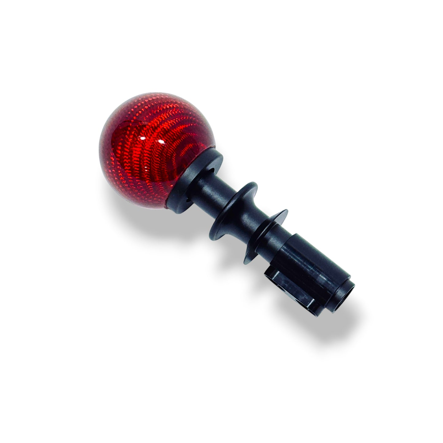 JSD Automatic Shifter Handle for 2015-2025 Mustang; Red Carbon Fiber (NOT COMPATIBLE FOR GT350 & GT500)