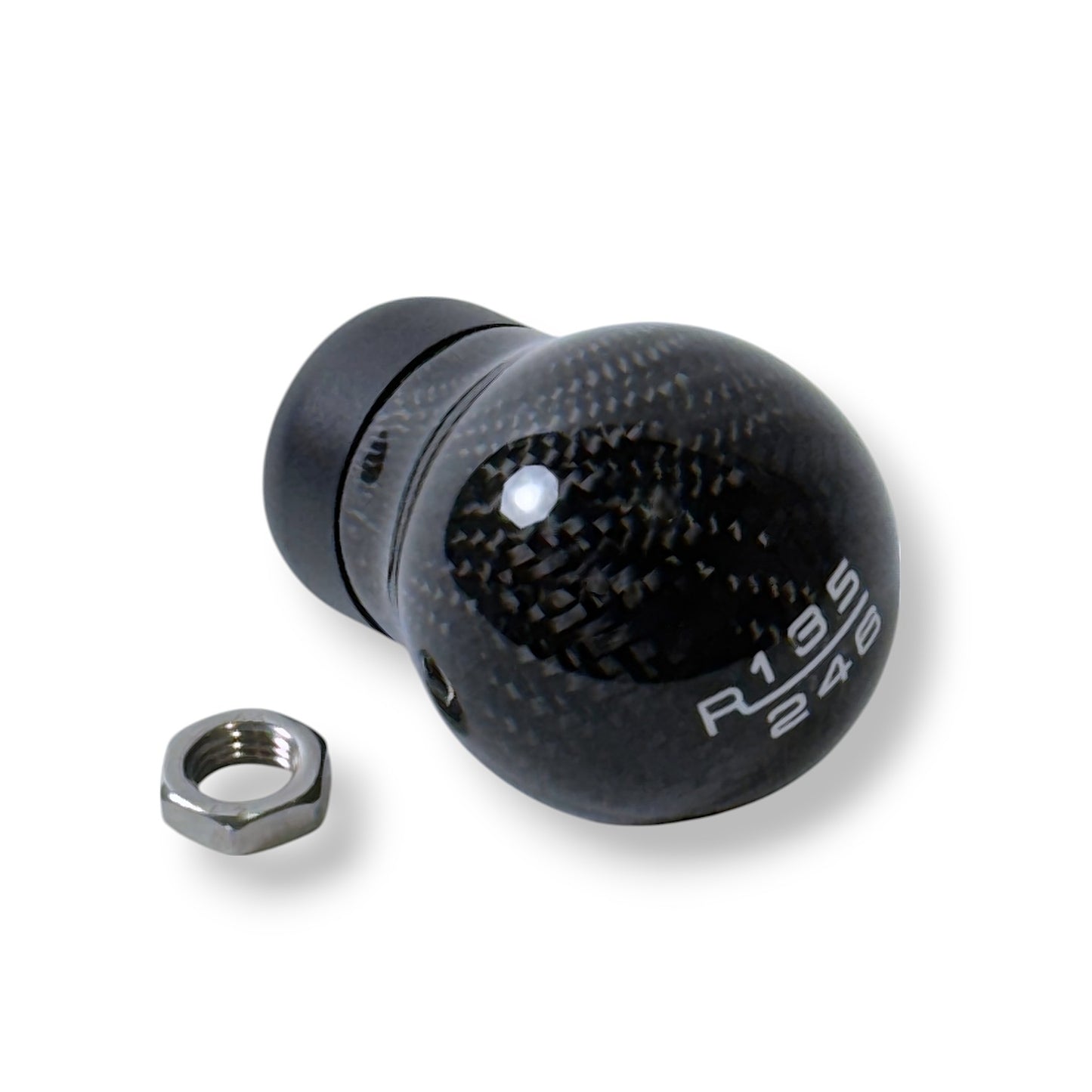 JSD 6-Speed Shift Knob; Black Carbon Fiber (15-25 Mustang GT, Dark Horse)