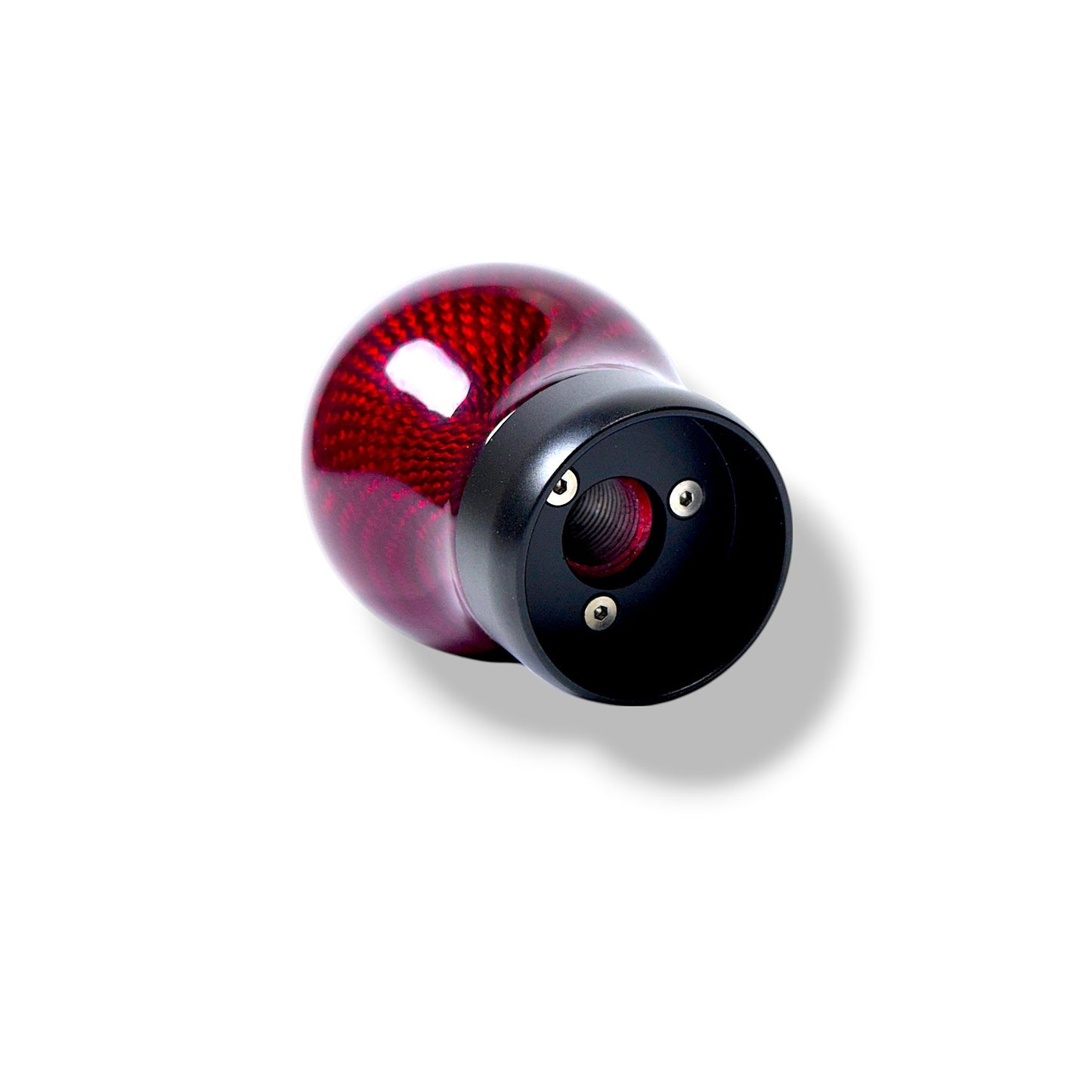 JSD 6-Speed Shift Knob; Real Red Carbon Fiber (15-25 Mustang GT, Dark Horse)