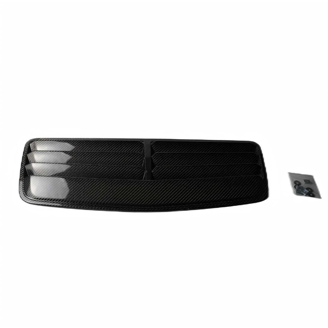 JSD Real Carbon Fiber Replacement Hood Vent Accent for 2024 2025 Mustang GT, Dark Horse