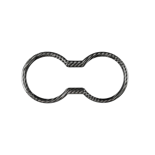 JSD Dry Carbon Fiber Cup Holder Trim Cover for 2024 2025 Mustang