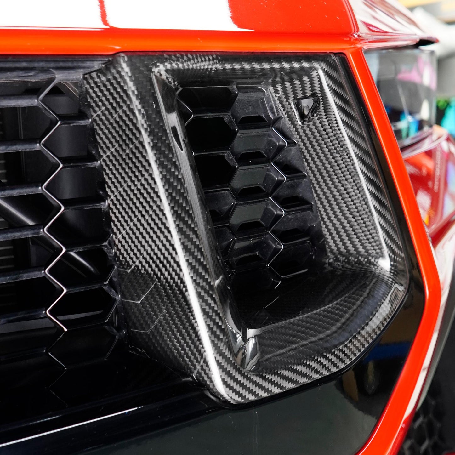 JSD Dry Carbon Fiber Grille Inserts; (24-25 Mustang GT)