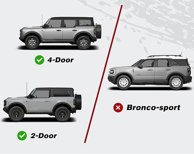 JSD 2PCS Aluminum Grab Handles For 2021-2025 Ford Bronco 2&4 Door ONLY Fit Front Seat Roll Bar Handgrip Handles(Not Fit Rear Seat), Red