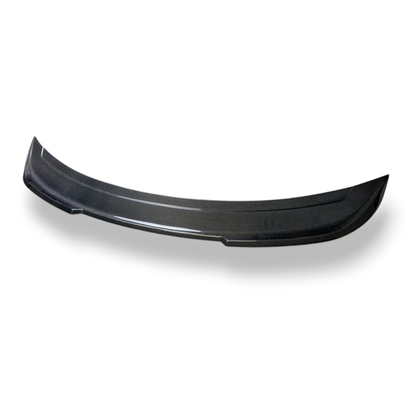 JSD V-Style Rear Trunk Spoiler for Ford Mustang 2024+, Real Gloss Carbon Fiber