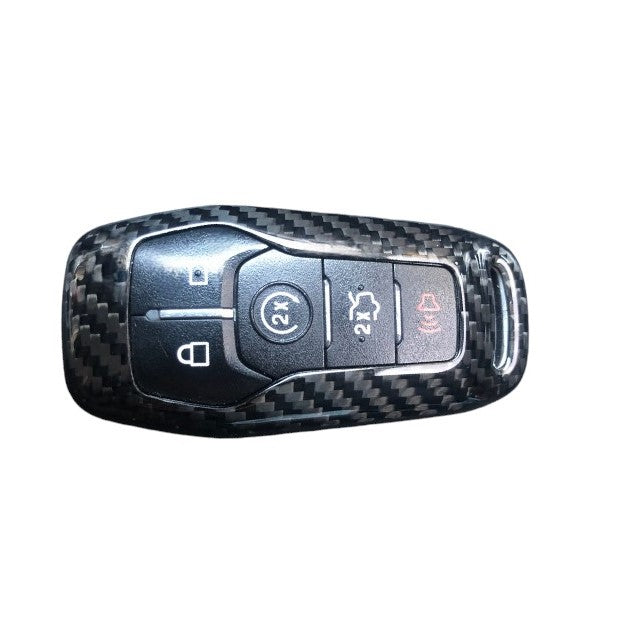 JSD Dry Carbon Fiber 5-Button Key FOB Cover for 2015-2017 Mustang w/ Automatic Transmission