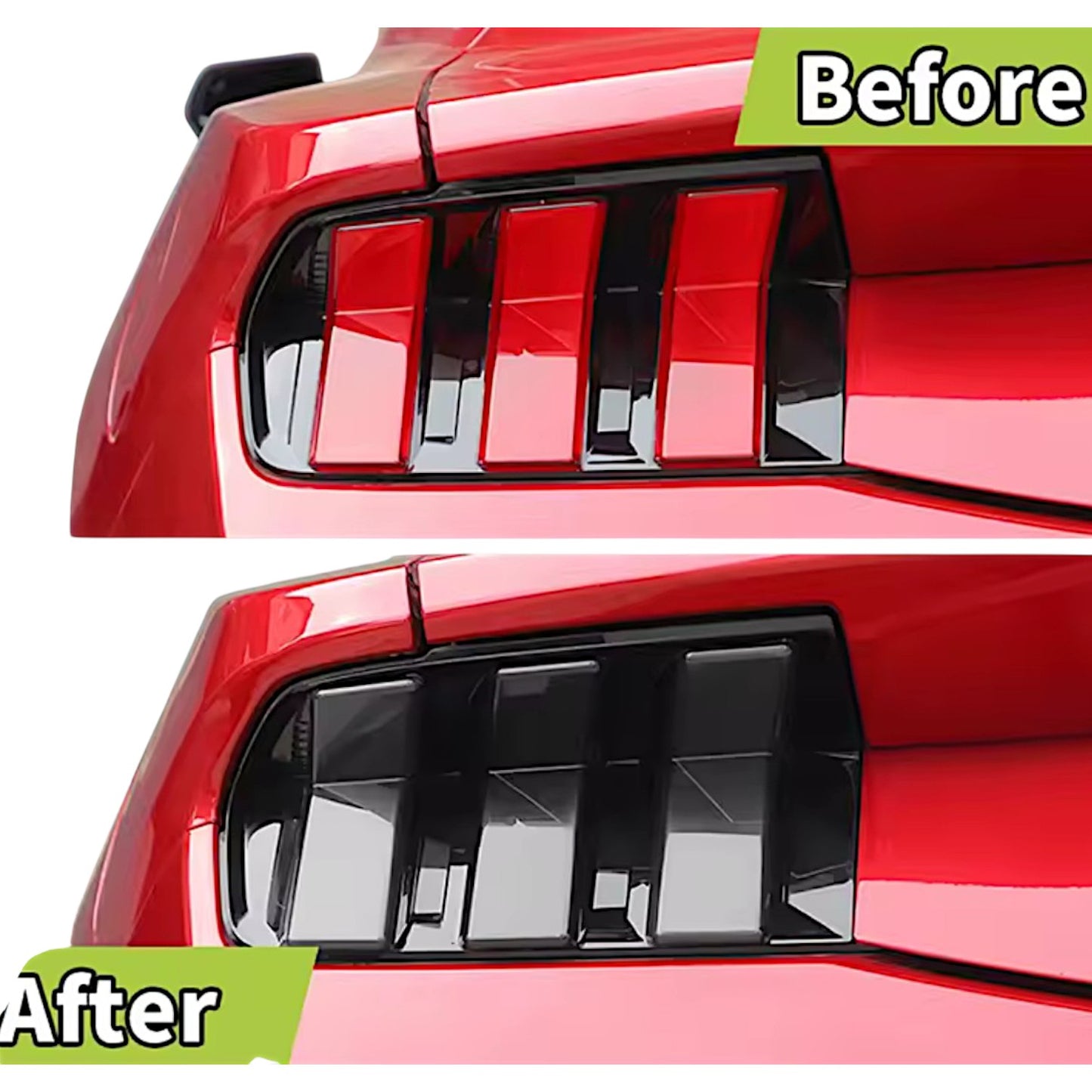 Tint My Light 6-piece Smoked Acrylic Taillight Covers for 2024+ Ford Mustang all Models