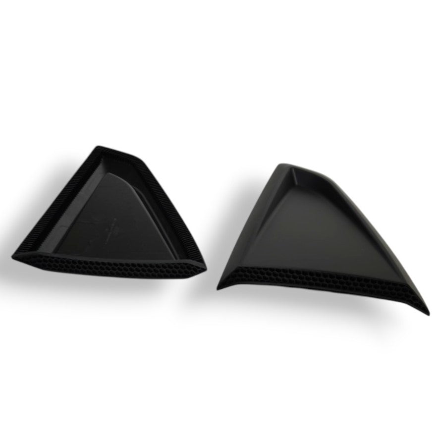 JSD Quarter Window Scoops for Mustang 2024-2025 Fastback, Matte Black Primer