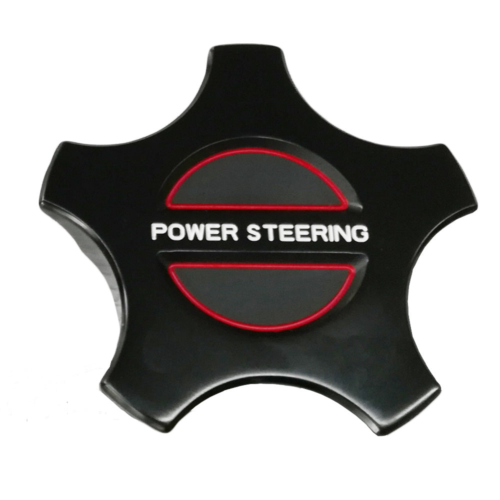 JSD Billet Aluminum Power Steering Cap Cover for 2005-2010 Ford Mustang; Black Anodized