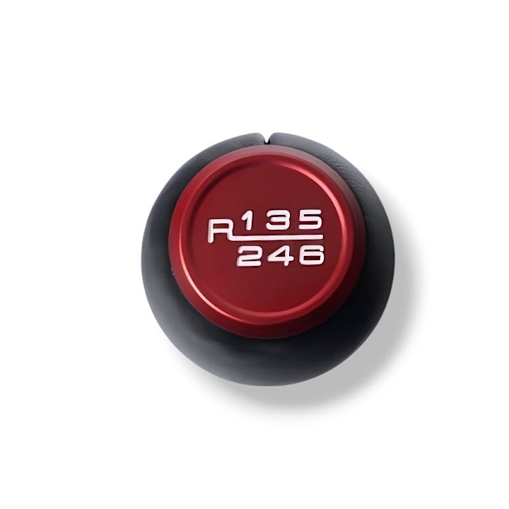 JSD 6-Speed Shift Knob; Black Leather (15-25 Mustang GT, Dark Horse)