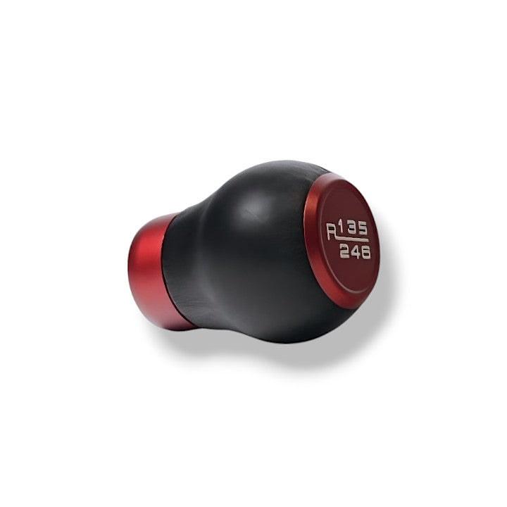 JSD 6-Speed Shift Knob; Black Leather (15-25 Mustang GT, Dark Horse)
