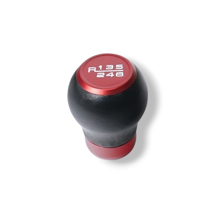 JSD 6-Speed Shift Knob; Black Leather (15-25 Mustang GT, Dark Horse)