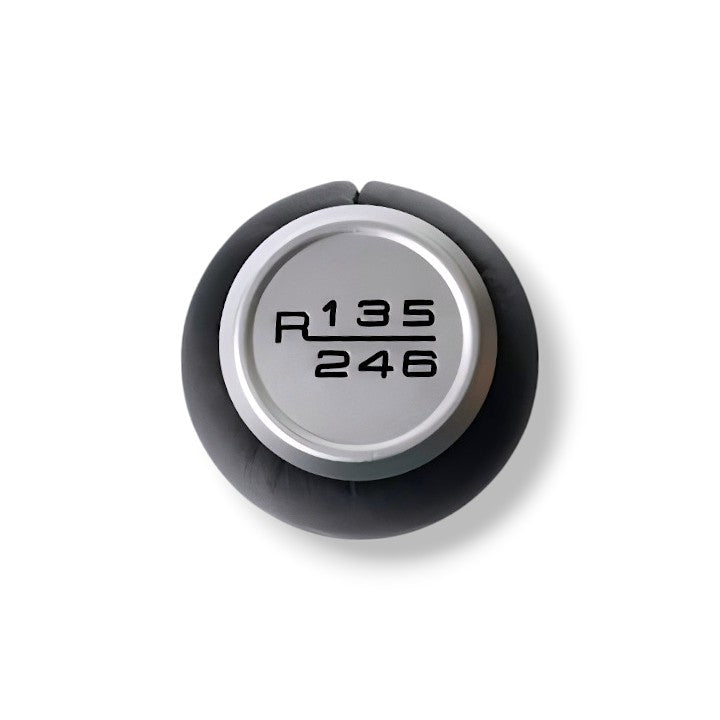 JSD 6-Speed Shift Knob; Black Leather (15-25 Mustang GT, Dark Horse)