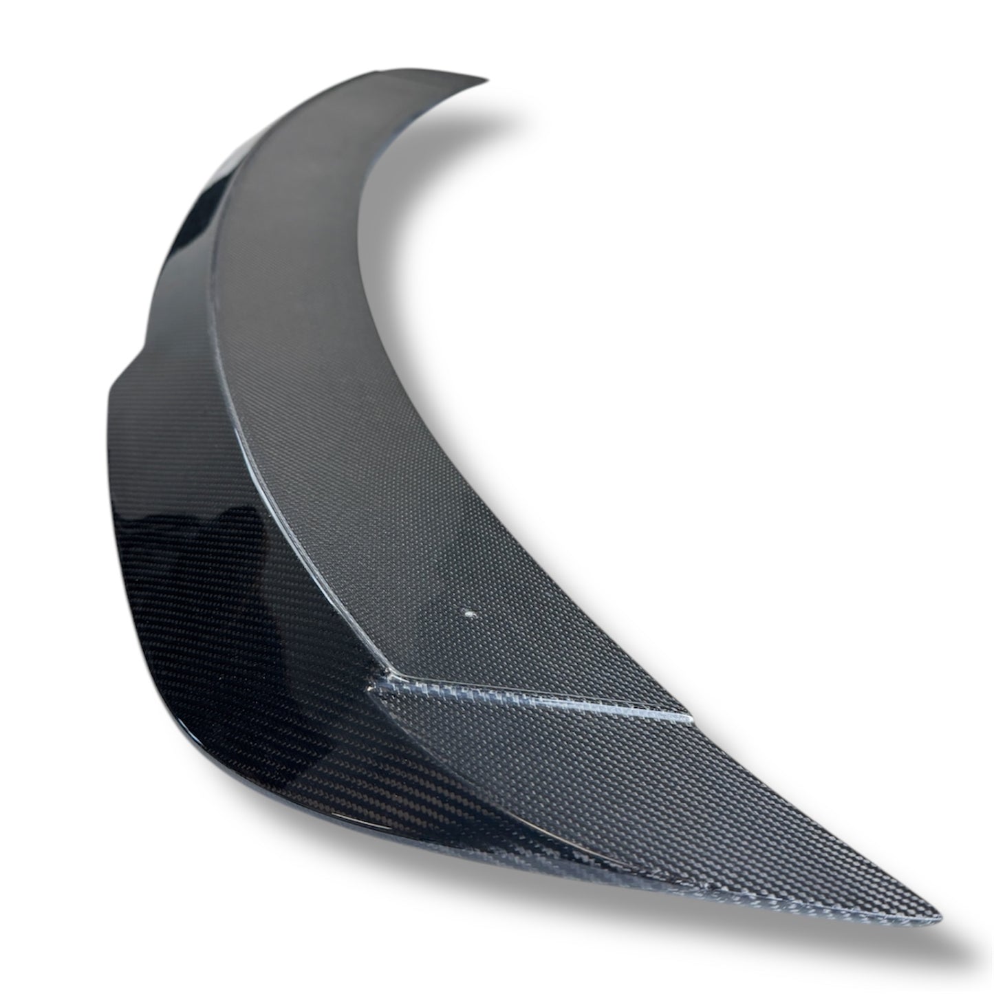 JSD V-Style Rear Trunk Spoiler for Ford Mustang 2024+, Real Gloss Carbon Fiber