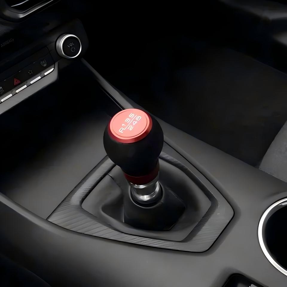 JSD 6-Speed Shift Knob; Black Leather (15-25 Mustang GT, Dark Horse)