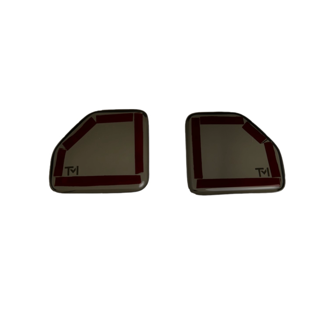 Tint My Light Smoked Acrylic Rear Bumper Reflector Cover for 2018 - 2025 Jeep Wrangler JL