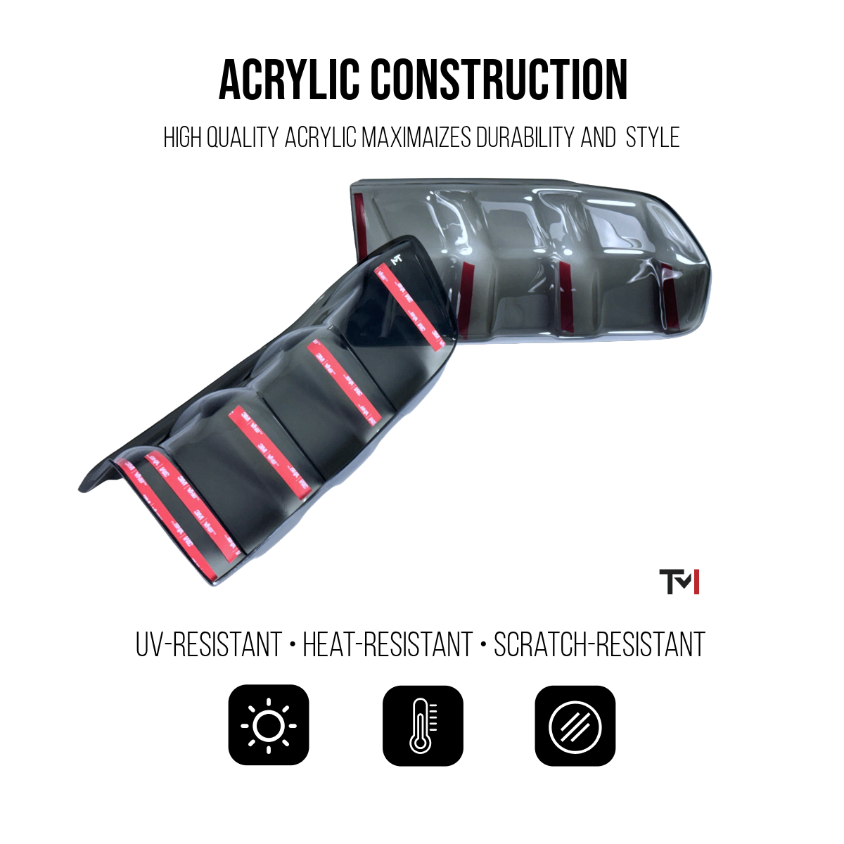 TML Smoked Acrylic Tail Light Covers for 2024+ Ford Mustang