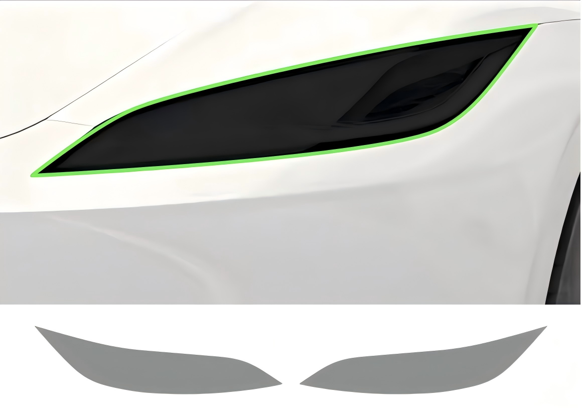 Smoked Headlight Tint Vinyl Overlay – Precut For 2015–2021 Dodge Charger