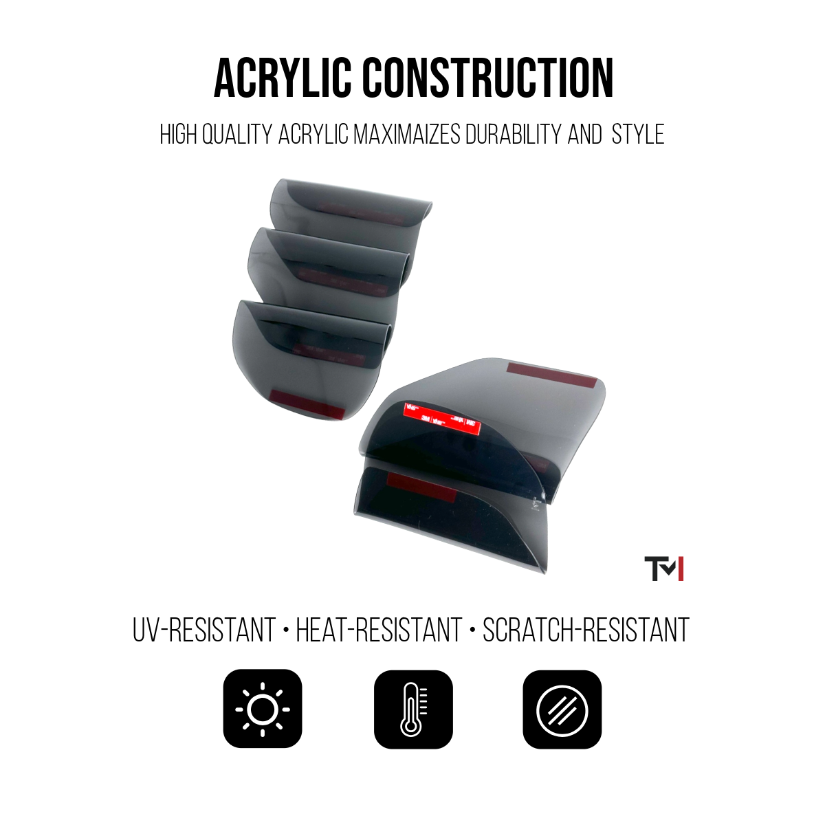 Tint My Light Smoked Tail Light Covers for 2015-2017 Ford Mustang , 2018-2020 Mustang GT350