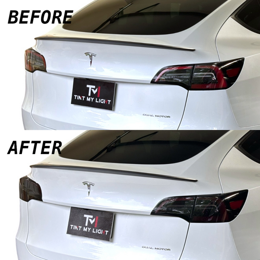 Smoked Tail Light Tint for Tesla Model Y 2021-2024 & Model 3 2016-2023 by Tint My Light