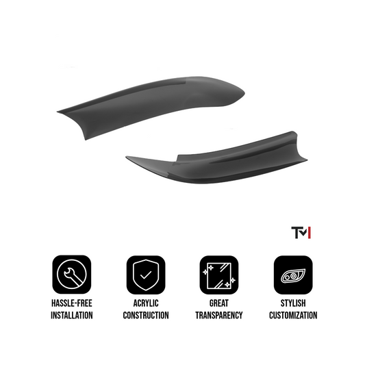 Smoked Acrylic Headlight Covers for 2016-2023 Dodge Charger By Tint My Light