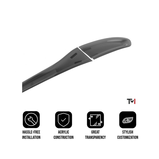 Smoked Tail Light with Rear Center Section Cover for 2016-2023 Dodge Charger By Tint My Light