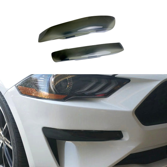 Tint My Light Front Turn Signal Covers fit 2018-2023 Mustang GT, EcoBoost;  Smoked