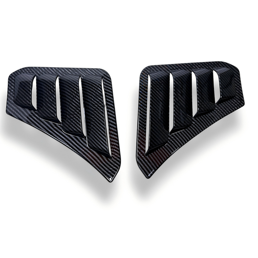 JSD Space Bronco Front Side Fender Vents Trim Compatible fits Bronco 2021-Present Carbon Fiber Style 2pcs