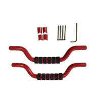 JSD 2PCS Aluminum Grab Handles For 2021-2025 Ford Bronco 2&4 Door ONLY Fit Front Seat Roll Bar Handgrip Handles（Not Fit Rear Seat), Red