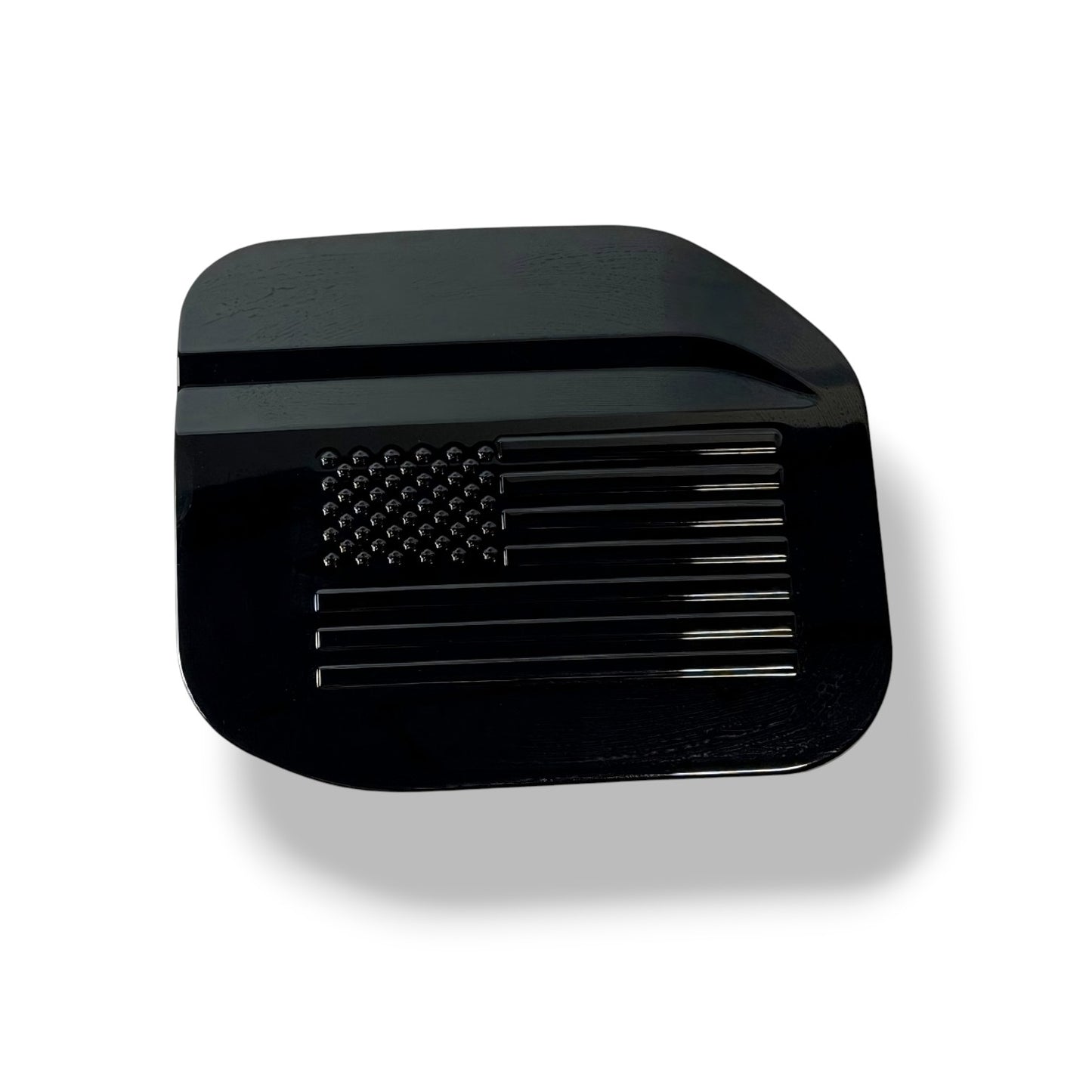 JSD Space USA Flag Style Fuel Door Cover Gas Tank Door Trim fits Ford Bronco Accessories 2021+, Gloss Black