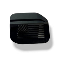 JSD Space USA Flag Style Fuel Door Cover Gas Tank Door Trim fits Ford Bronco Accessories 2021+, Gloss Black