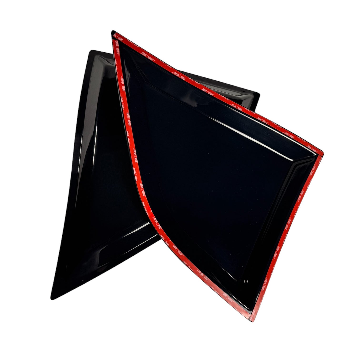 Quarter Window Scoops for Dodge Challenger 2008-2023 by JSD, Gloss Black