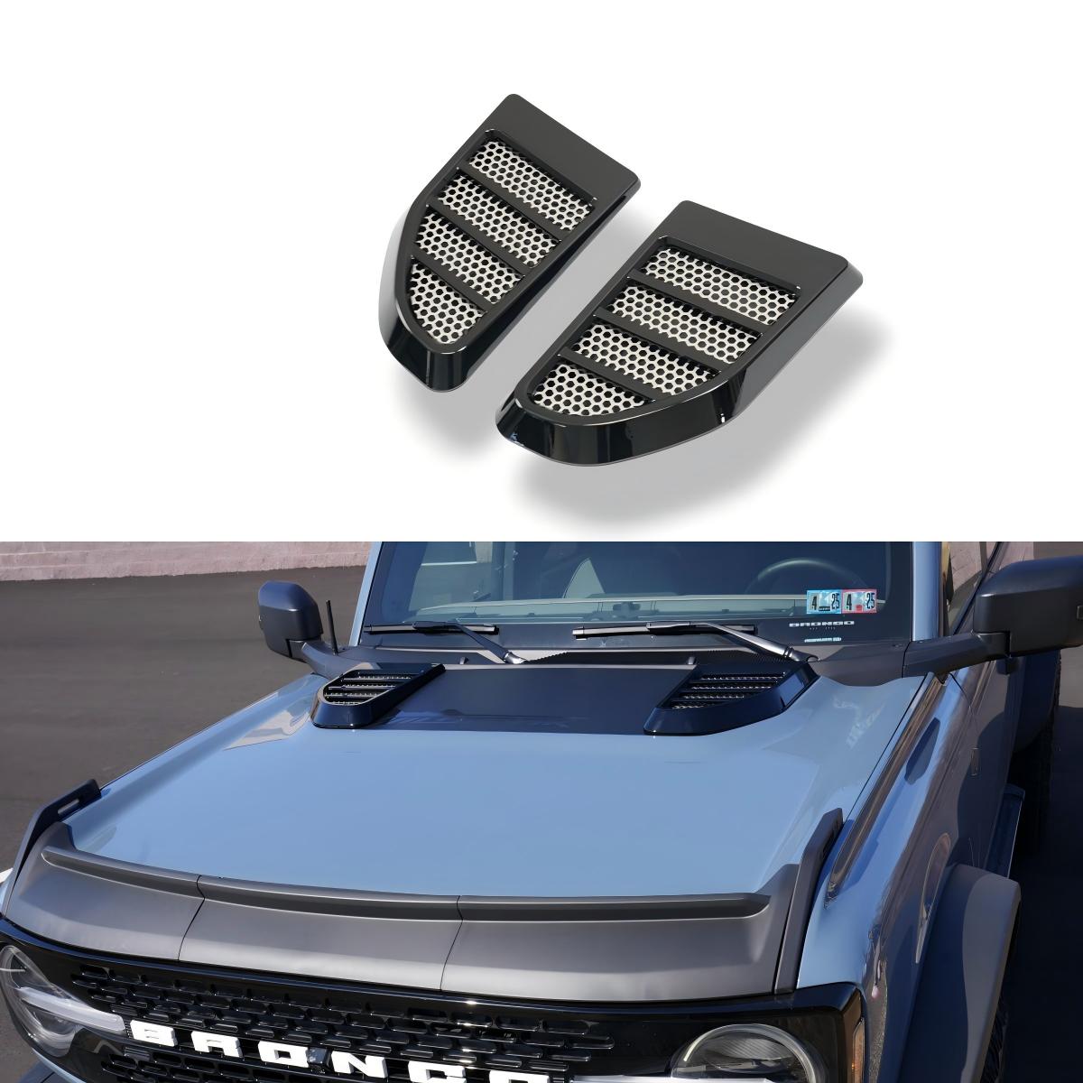 JSD Hood Vent Covers for 2021+ Bronco（Excluding Raptor）