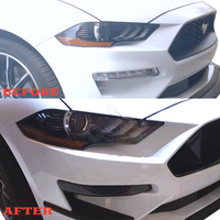 Tint My Light Front Turn Signal Covers for 2018-2023 Mustang GT, EcoBoost;  Smoked
