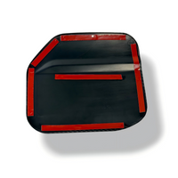 JSD Space USA Flag Style Fuel Door Cover Gas Tank Door Trim fits Ford Bronco Accessories 2021+, Carbon Fiber Style