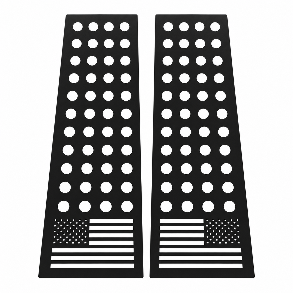 JSD B-Pillar Trim Covers for 2021 2022 2023 2024 2025 2026 Ford Bronco, Aluminum Alloy Window Pillar Covers, US Flag